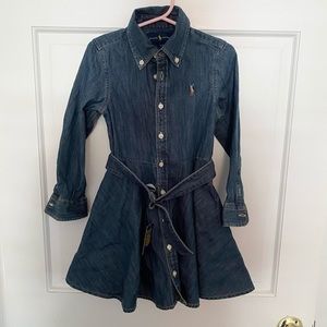 NWT Ralph Lauren Denim Shirt Dress Size 4T